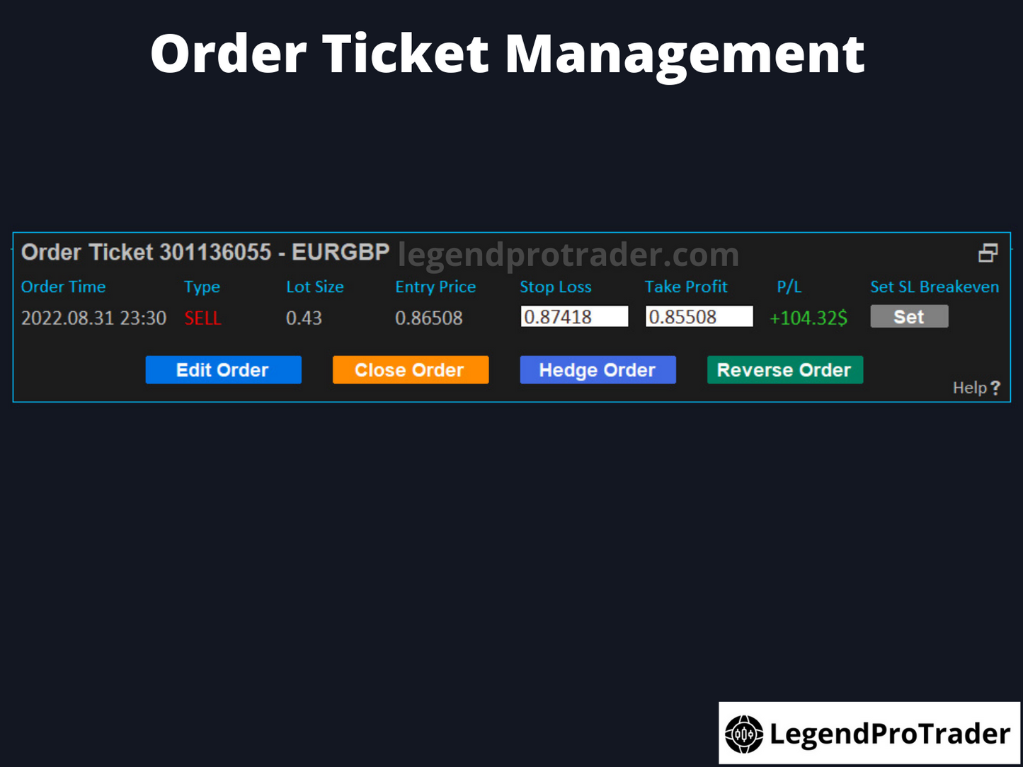 Legend Trade Management System (LTMS) V11