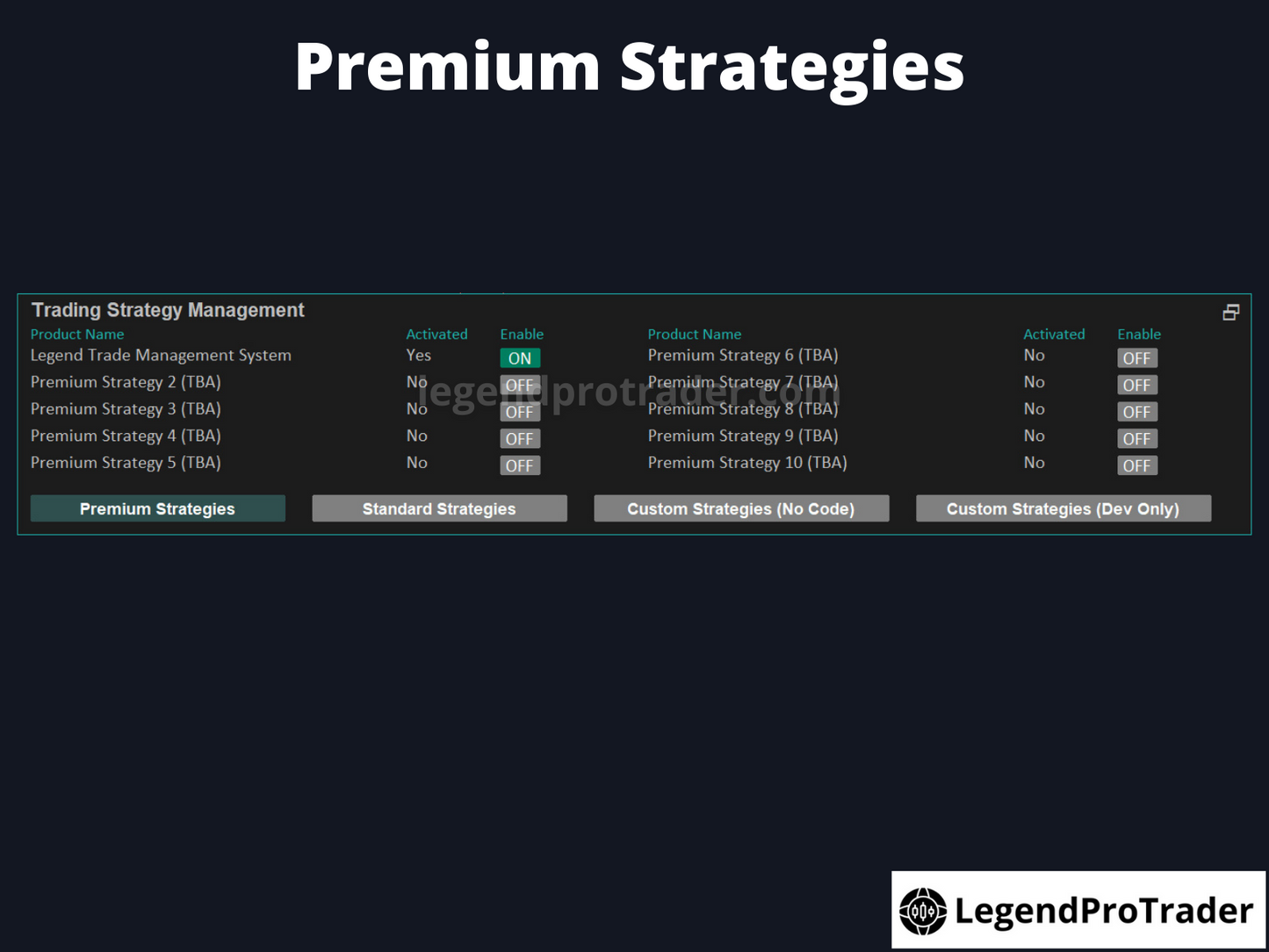 Legend Trade Management System (LTMS) V11