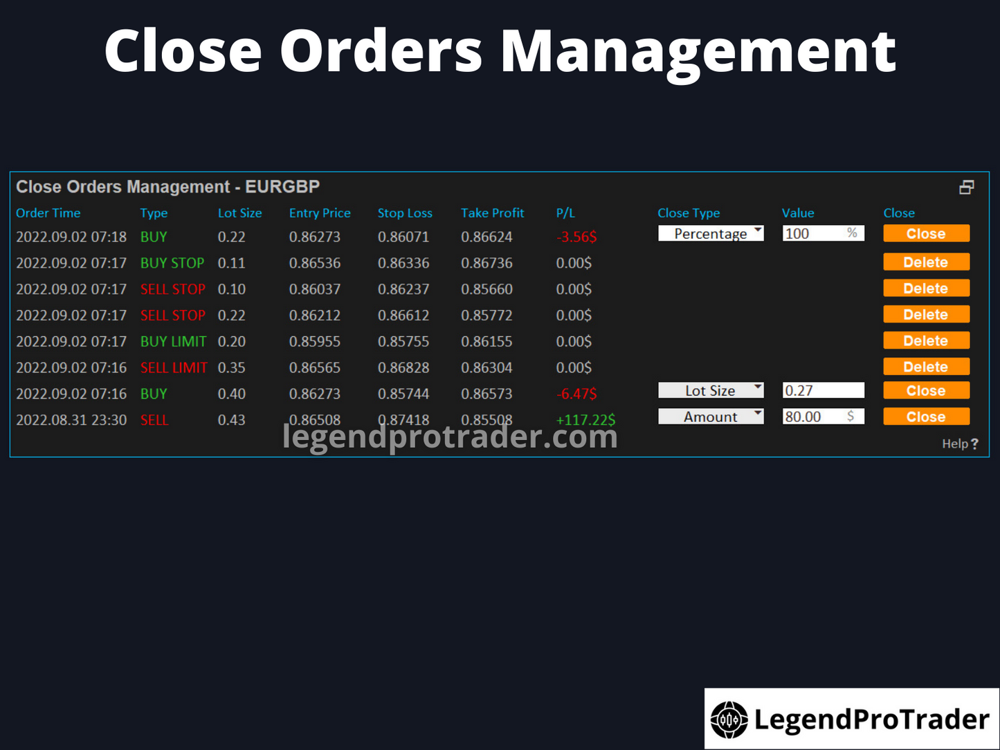 Legend Trade Management System (LTMS) V11