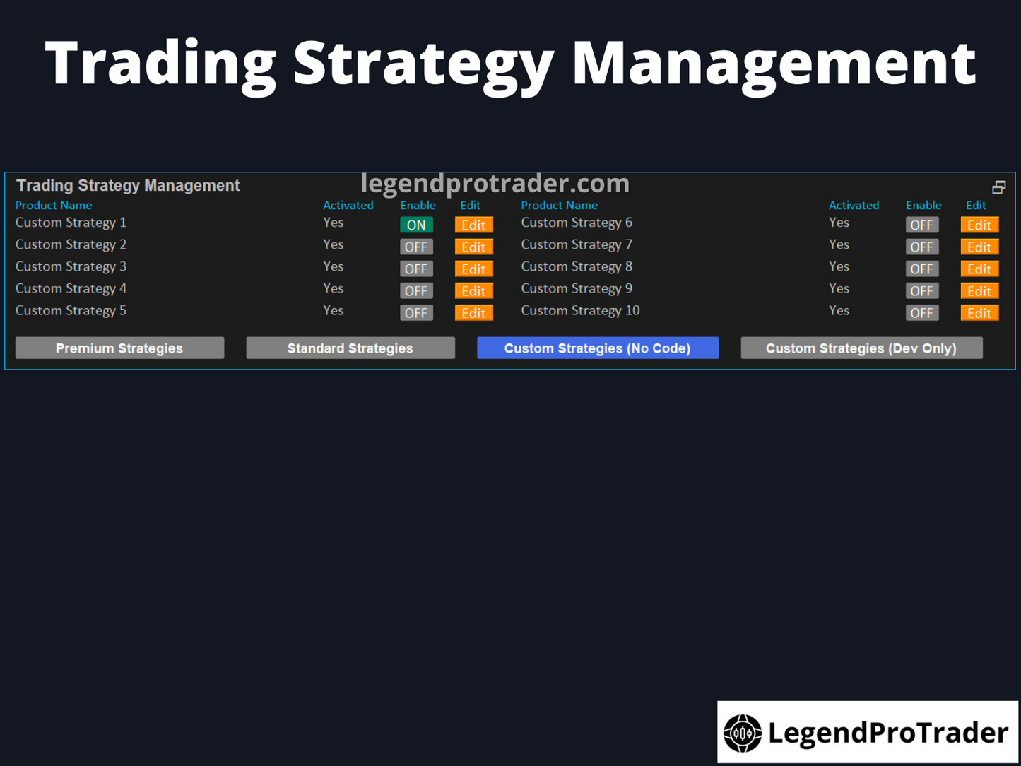 Legend Trade Management System (LTMS) V8